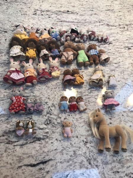 Large collection of sylvanian families and figures
