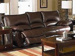 Leather sofa reliner
