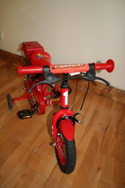 12 inch fireman kids bike