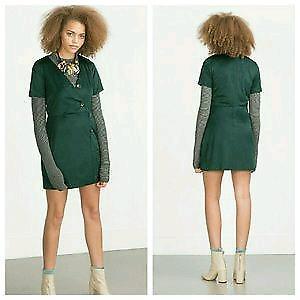 Zara green suede dress