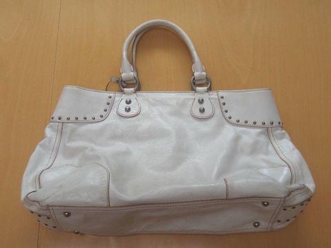 DKNY White Leather Handbag