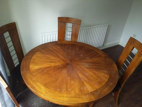 Free Round Dining Table with 4 chairs