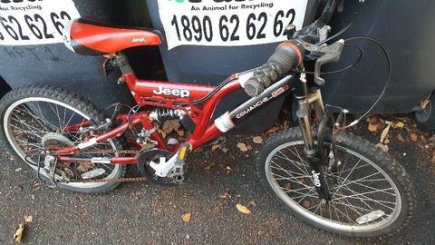 Red, black and grey Jeep Bike for Sale
