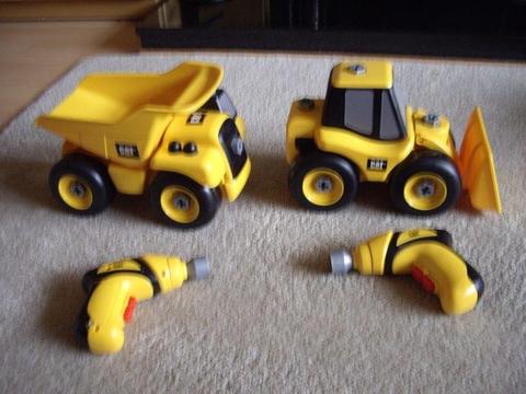 CAT take-a-part dump truck and loader