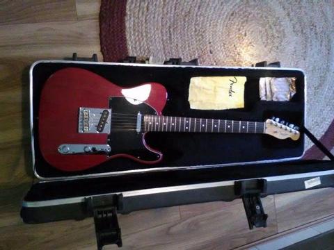2008 American Standard Red Telecaster Guitar with Slimline Case