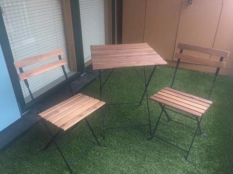 Small IKEA Patio or balcony set - table with 2 chairs