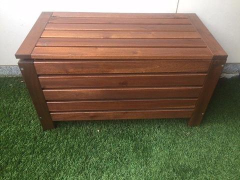 Wooden storage box - great for patios and balconies