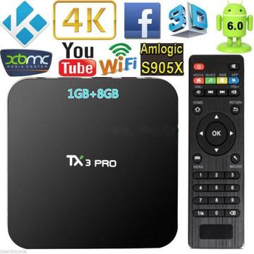 TX3 Pro Smart TV Box S905X Android 6.0 Quad Core 1GB+8GB WIFI 4K Media Player