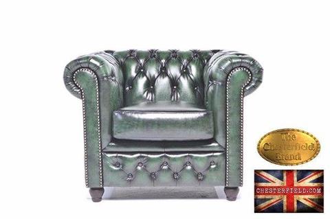 wash-off green 1 seat chesterfield sofa