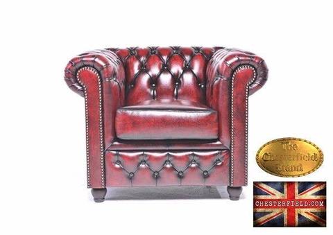 wash-off red 1 seat chesterfield sofa