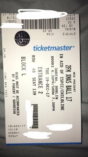 2fm Xmas Ball ticket x2