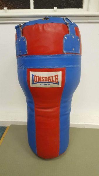 Leather punch bag