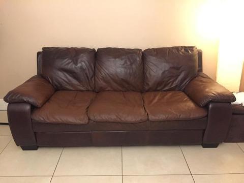 3and 2seater leather sofa