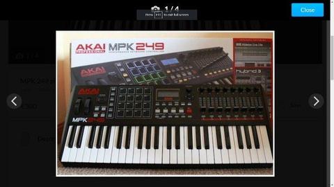 Midi controller keyboard AKAI MPK 249 (NEW in box)