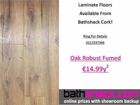 Laminate Flooring @ Bathshack - Oak Robust Fumed