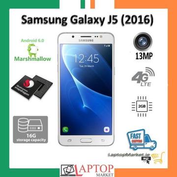 Brand New Samsung Galaxy J5 2016 Quad Core 16GB 2GB RAM 13MP Cam WiFi 4G