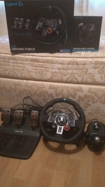 G29 stering wheel & pedals + shifter