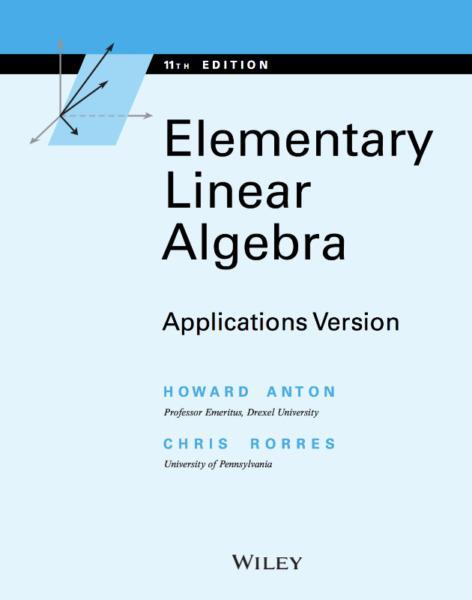 PDF Elementary Linear Algebra 11th Ed. Howard Anton