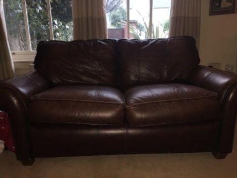 3 Piece Brown Leather Suite