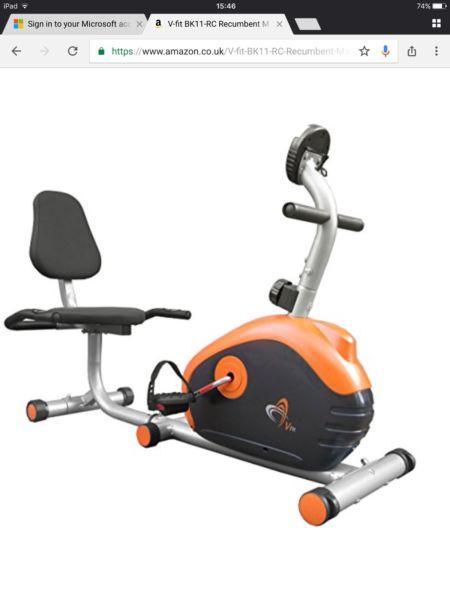 Exercise bike by V-fit (Value: £220 in 2016)