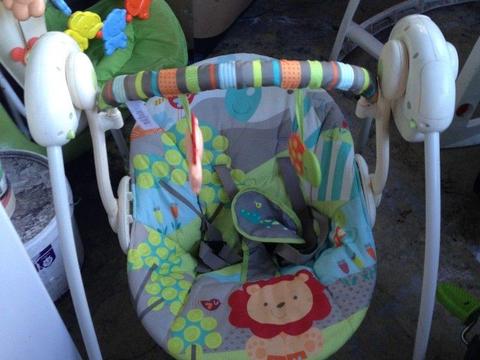 Free to give away collection only high chair baby rocker/swing need gone asap