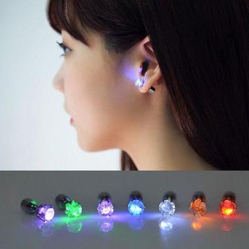 flashing flower led earrings ear stud perfect for party christmas accessories