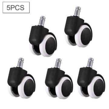 5 pcs universal mute wheel rubber rollers for office chairs furniture