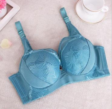 large size full cup soft cotton breathable lace garther thin bras