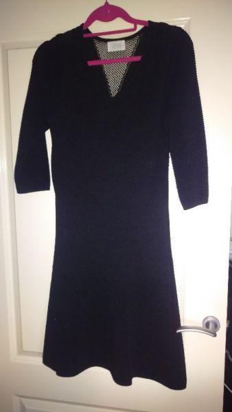 Warm Black Winter Dress by Savida