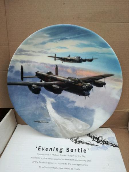 Limited edition lancaster bomber plate
