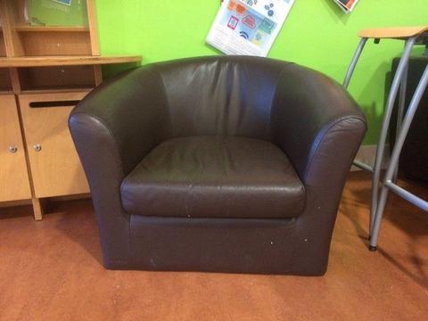 Free leather armchair