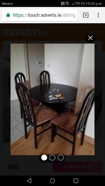 Table and chairs