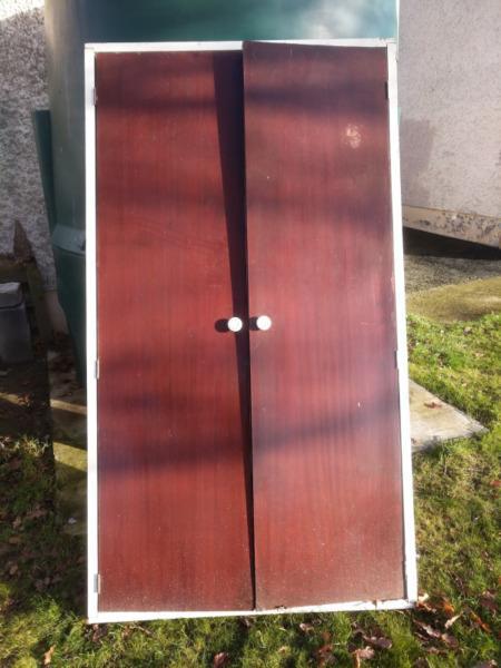 Wardrobe doors with hinges and frame