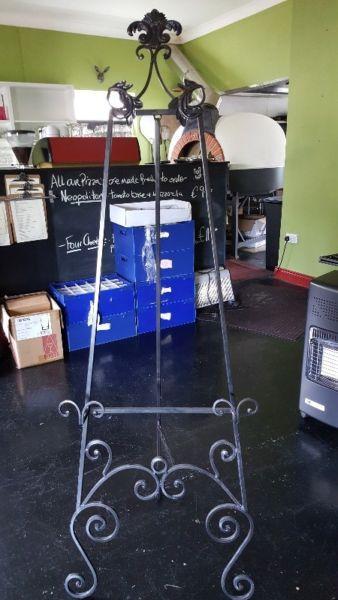 Gorgeous black metal easel stand