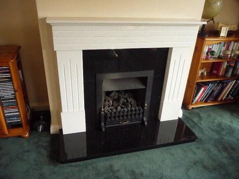 FIREPLACE - Gas fire -Surround - insert panel and hearth