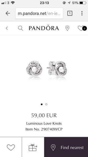 Pandora earrings for sale