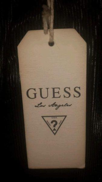 Guess cape leather mink fur