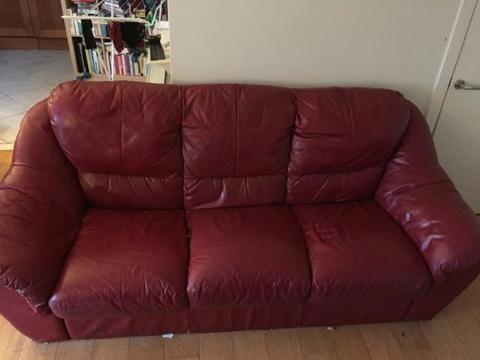 Leather sofa (Blackrock) Good condition. Must go this week. Collection only