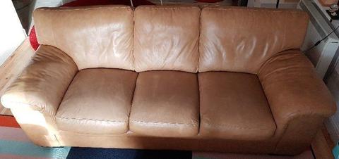 Three (3) Seater Leather Sofa and Armchair for sale