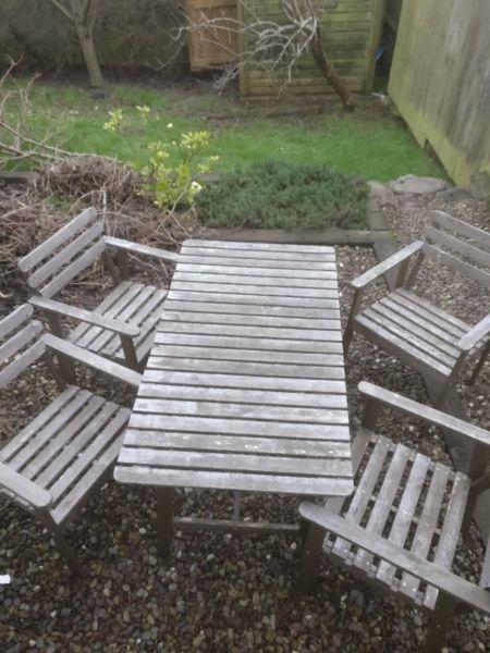 Garden Table and 4 Chairs