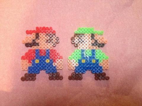 Pixel Art Mario & Luigi - Super Mario Bros. Nintendo