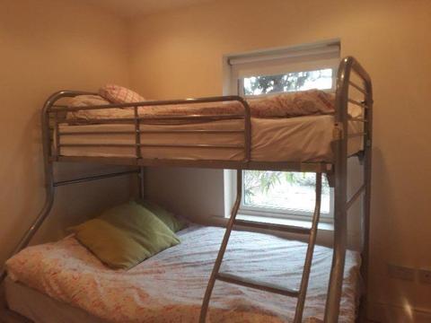 Bunk Bed, double bottom and single top, includes matresses