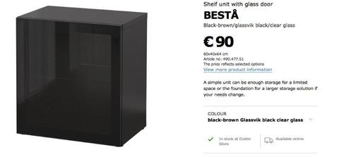 Ikea Besta Black Brown Storage Furniture