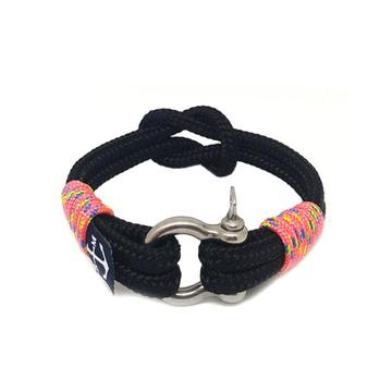 Black and Pink Nautical Bracelet by Bran Marion