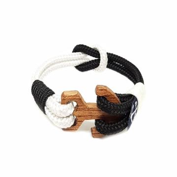 Black and White Braided Rope Nautical Bracelet by Bran Marion