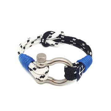 Black and White Dots Nautical Bracelet by Bran Marion