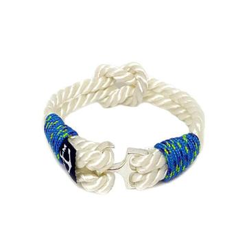 Blue and White Anchor Nautical Bracelet by Bran Marion