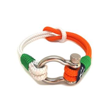Orange and White Nautical Bracelet by Bran Marion