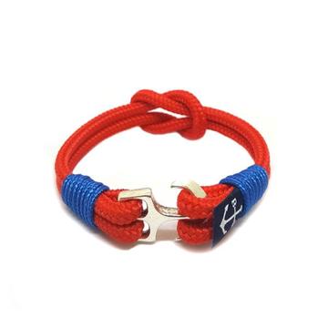 Red and Blue Nautical Bracelet by Bran Marion