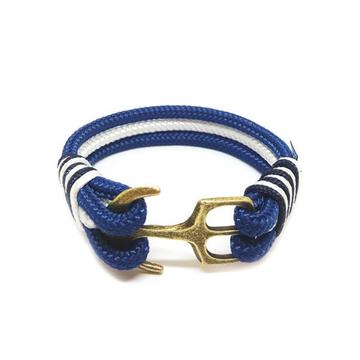 Bran Marion Navy Blue and White Nautical Bracelet